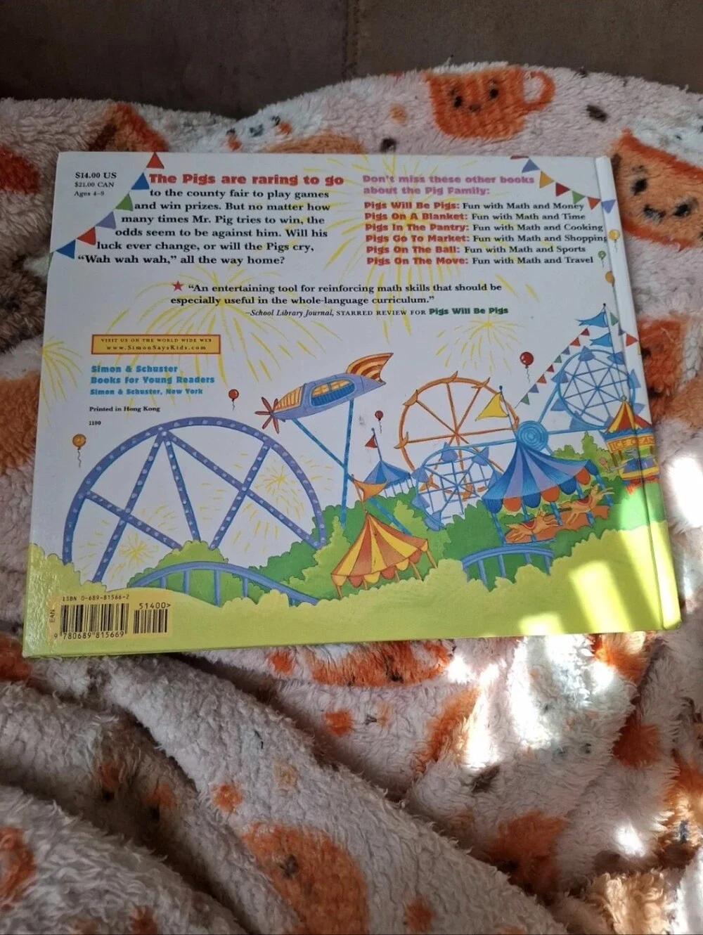 Pigs at Odds Kids Book - Colorful Yellow & Blue Cover